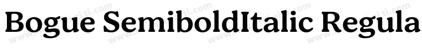 Bogue SemiboldItalic Regular字体转换